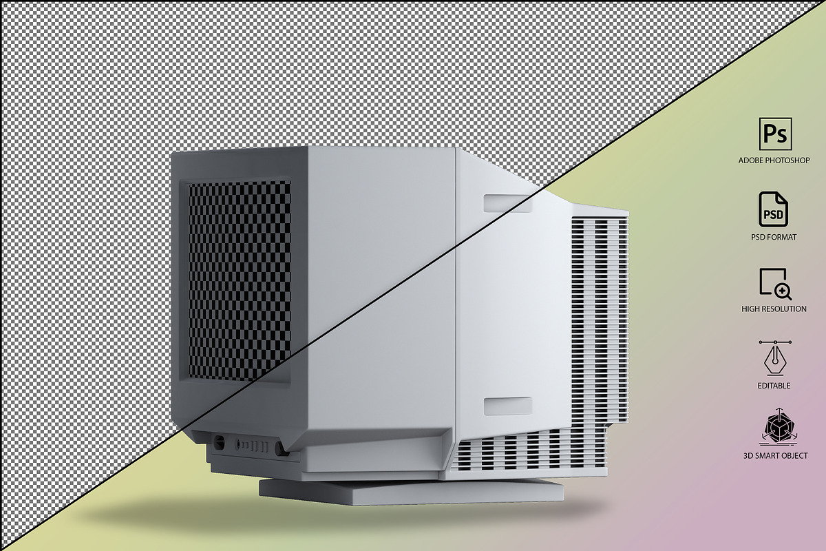 Generic CRT Monitor Mockup, a Mockup by GraphicVil (Photo 14 of 23)