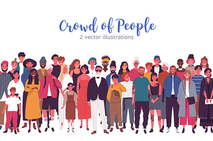 Crowd of people, a Person Illustration by Good Studio