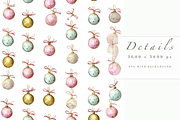Pastel Christmas Bauble Seamless Pat, a Pattern Graphic by Pati Charm Studio (Thumbnail 5 of 7)