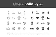 Sport and Fitness Icons, a Solid Icon by filborg (Thumbnail 2 of 2)