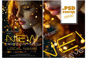 New Year’s Eve Party Poster, a Print Template by McLittle Stock