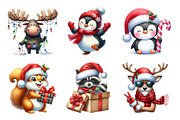Christmas Animals Clipart, an Illustration by Design Market (Thumbnail 5 of 5)
