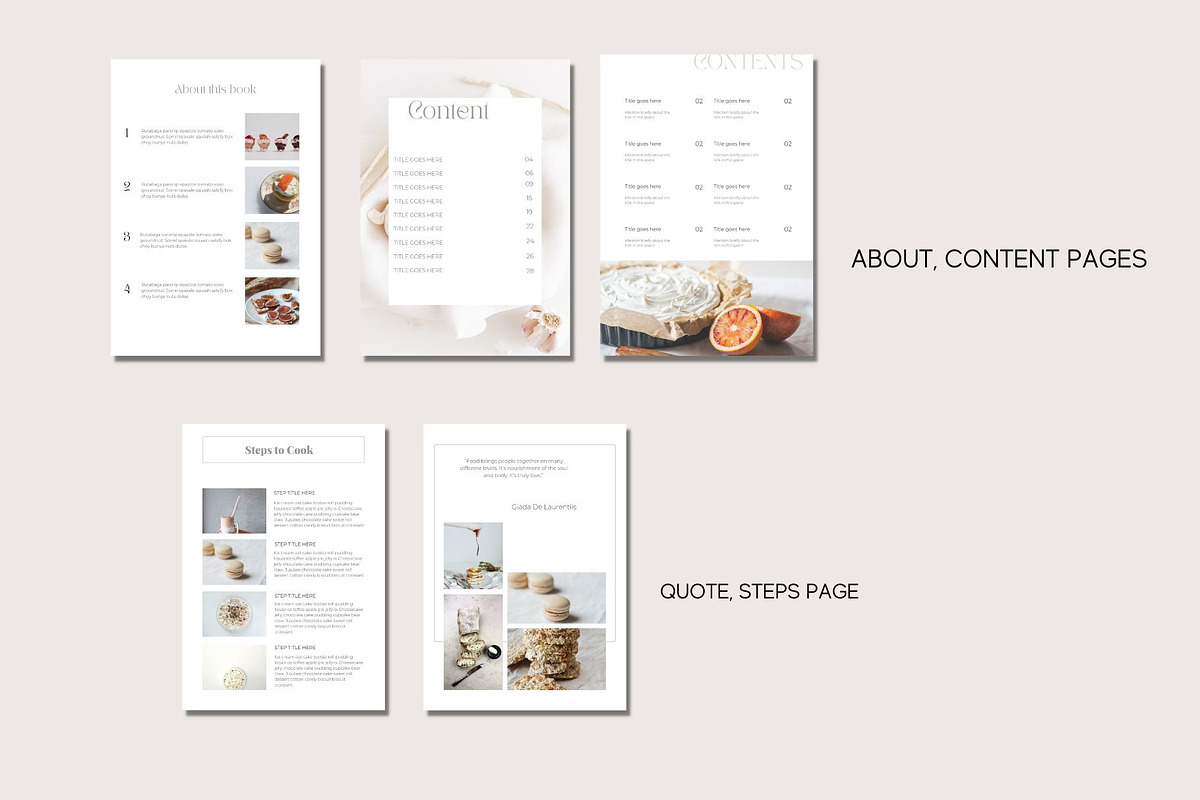 Canva Minimal Cookbook Template, a Magazine Template by Deepa Template Studio (Photo 5 of 10)
