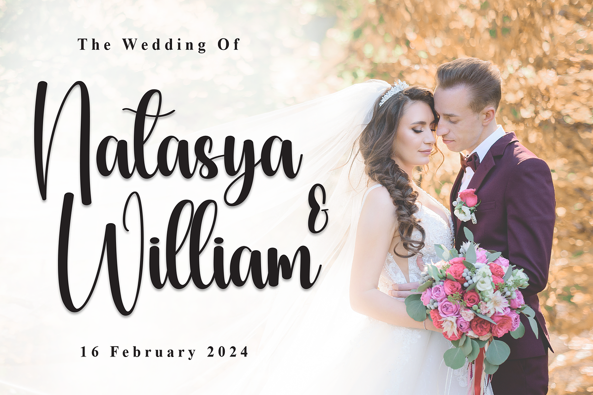 Shiny Wedding | Script Font, a Handwritten Font by Scratchones (Photo 4 of 9)