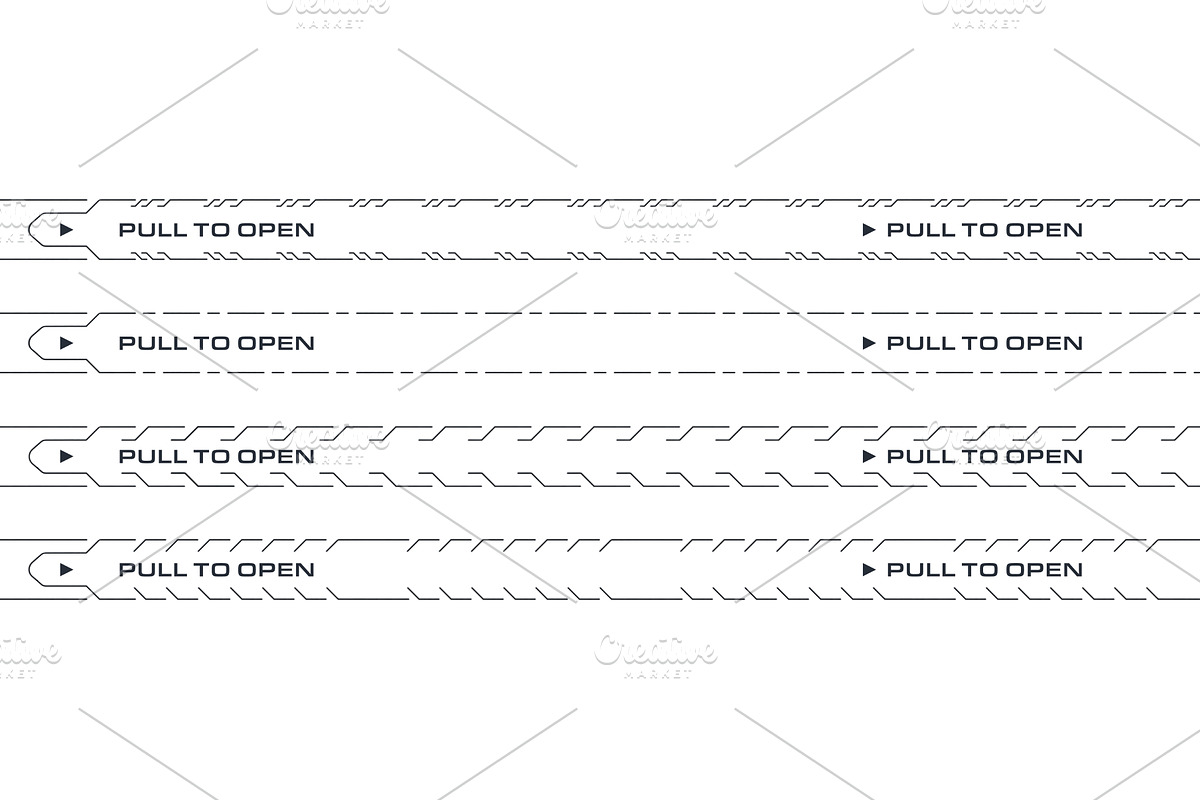Perforated tear strip border line, an Object Illustration by Buch&Bee