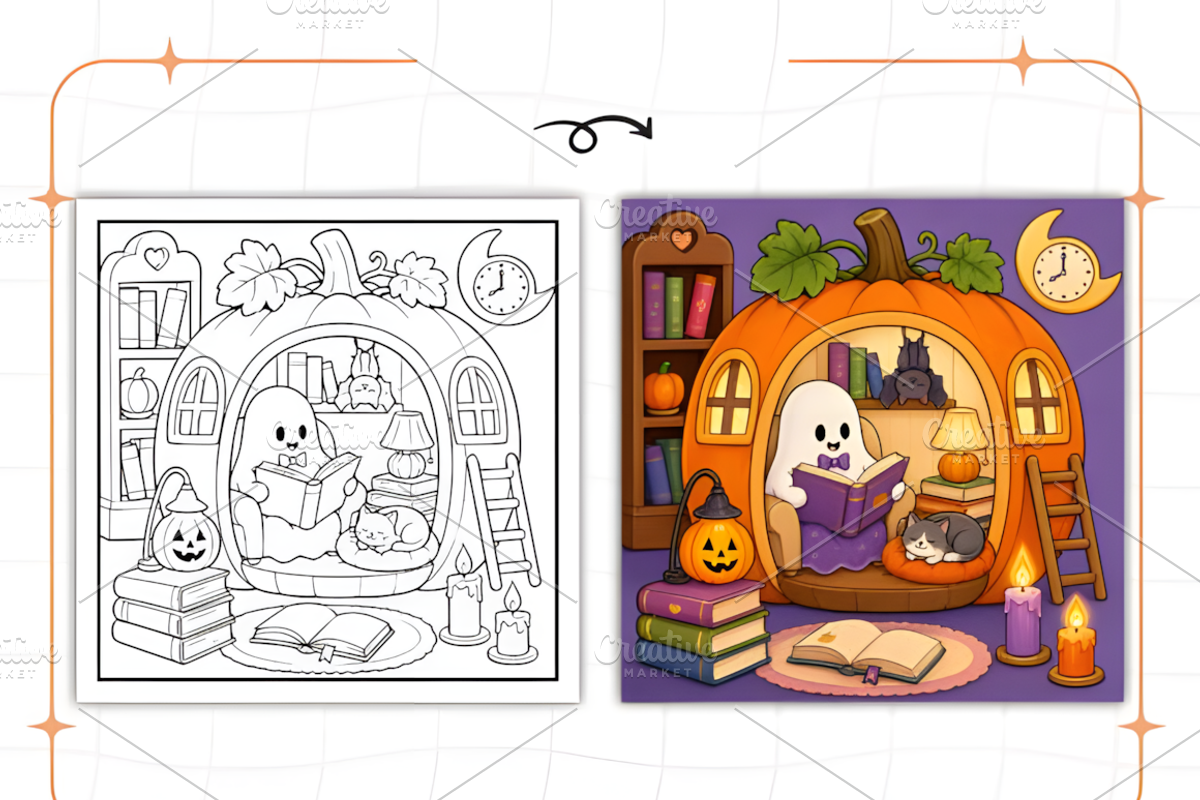 Cute Spooky Book Bold and Easy, a Seasonal Illustration by Design Station (Photo 4 of 8)