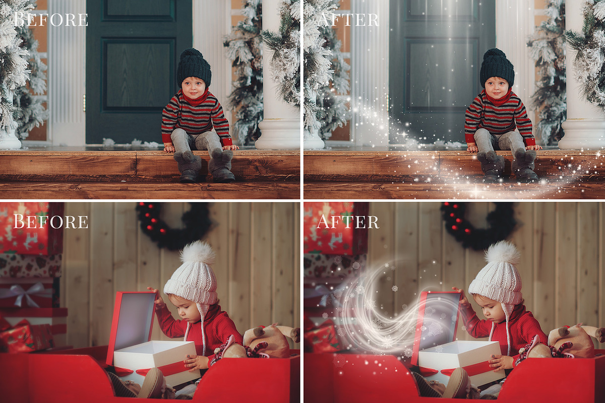 WHITE CHRISTMAS PHOTO OVERLAYS, an Action Add-On by BrownLeopard (Photo 5 of 6)