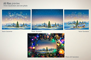 Christmas Village, a Decorative Illustration by Countryside life (Thumbnail 7 of 7)