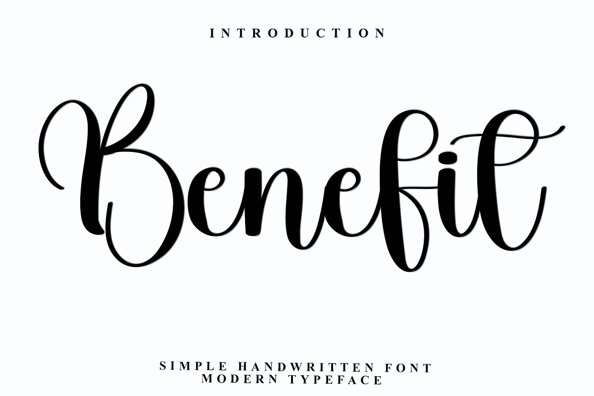 Benefit, a Handwritten Font by FreshTypeINK (Photo 1 of 8)