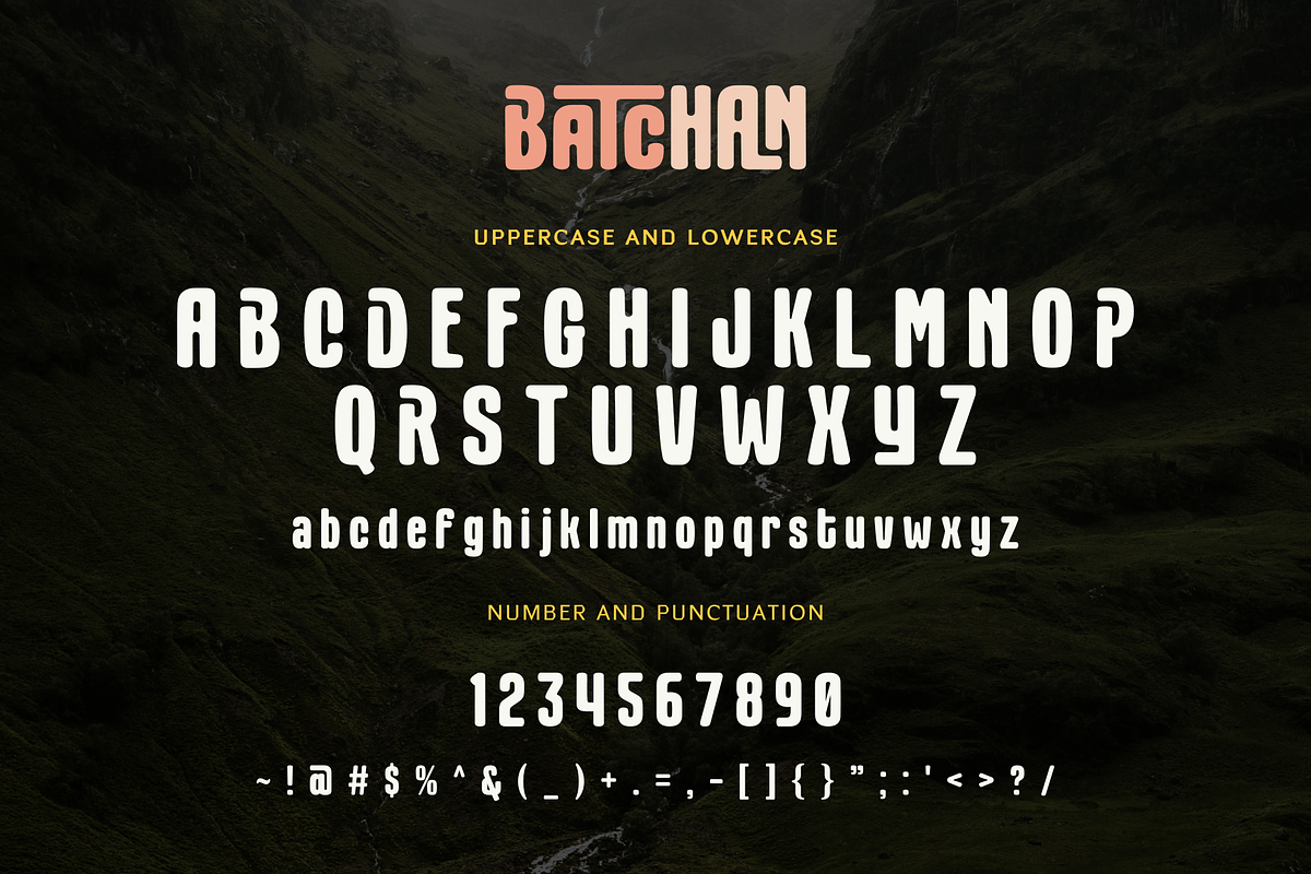 Batchan - Display Font, a Font by Sronstudio (Photo 11 of 12)