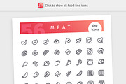 Food 800+ Line Icons Bundle, an Outline Icon by Voysla's Shop (Thumbnail 3 of 8)
