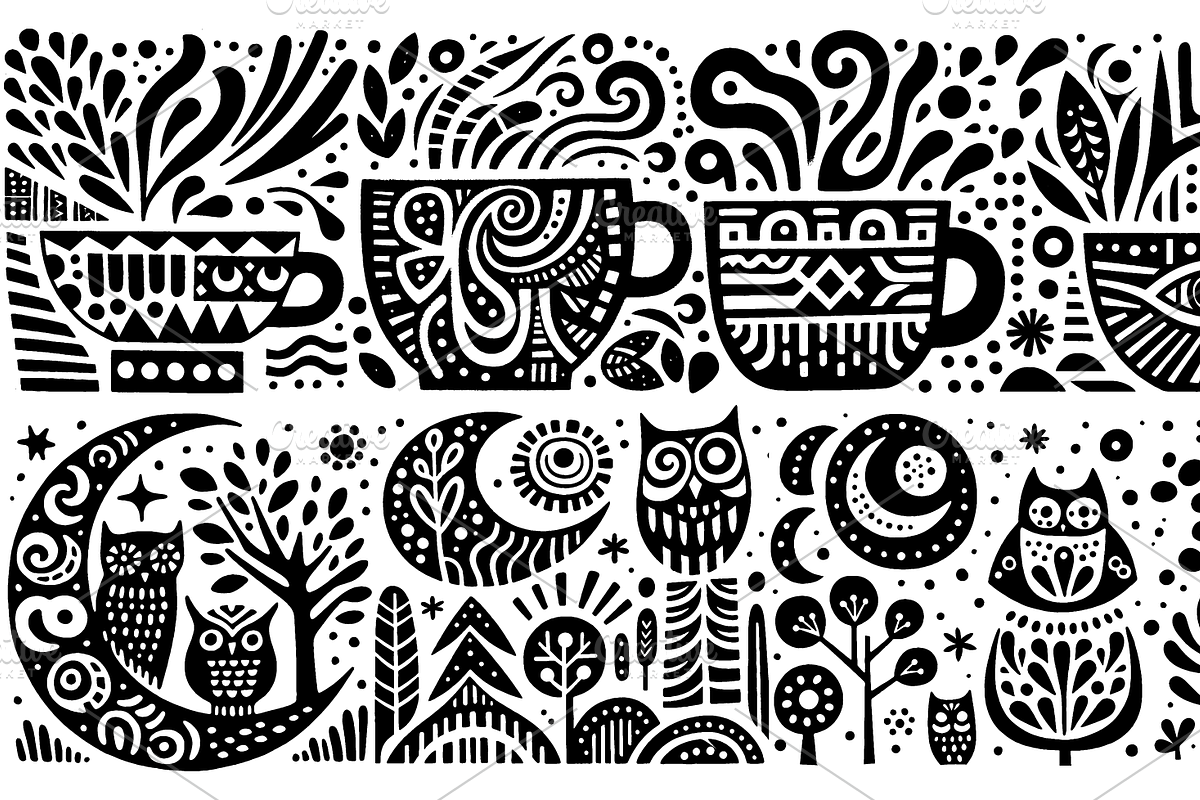 Vintage Wild Animals Folk Art, a Decorative Illustration by devastd (Photo 4 of 28)