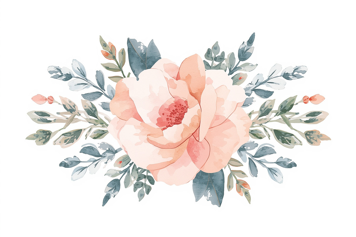 Watercolor Peony Floral Clipart Bund, a Graphic by Creativeshirt (Photo 8 of 15)