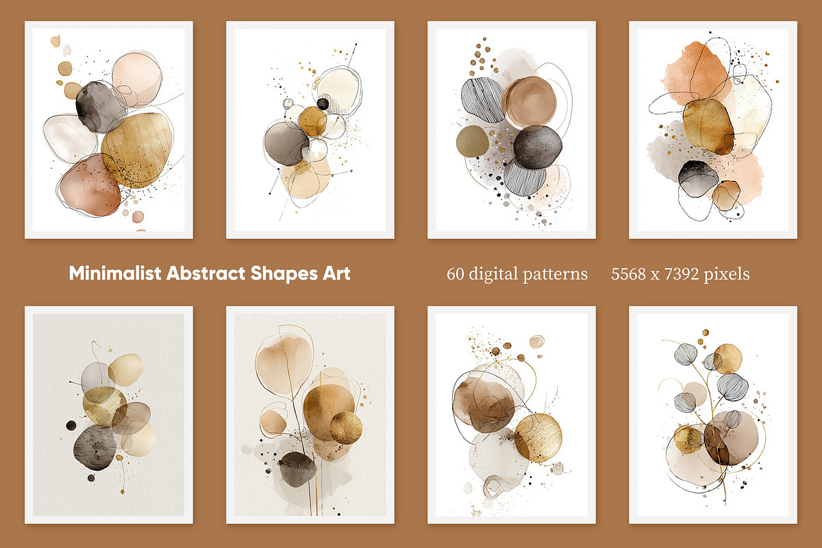 Minimalist Abstract Shapes Art, a Decorative Illustration by Housui Patterns (Photo 3 of 17)