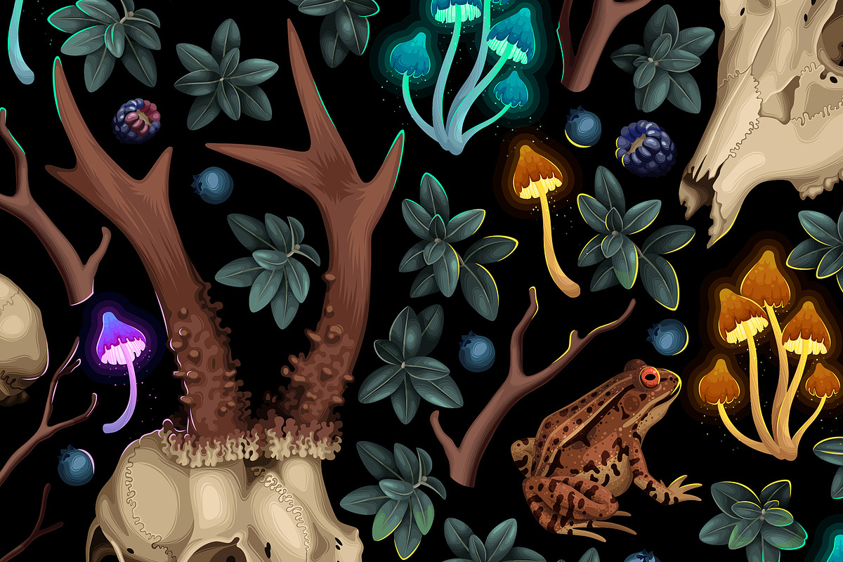 Spellbound Forest Pattern, a Pattern Graphic by GreyLilac (Photo 3 of 8)