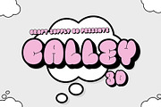 Calley 3D, a Sans Serif Font by Craft Supply Co. (Thumbnail 1 of 8)