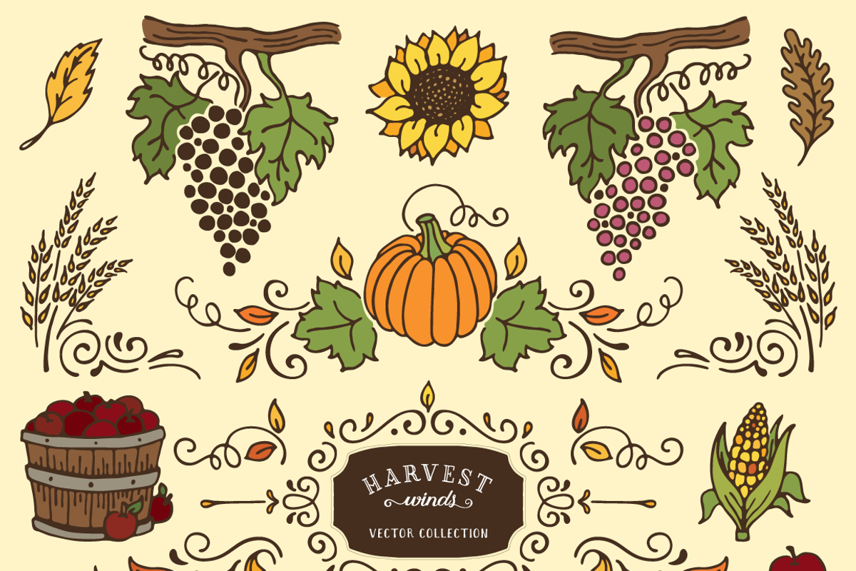 Harvest Winds Vector Collection, an Object Graphic by Ornaments of Grace (Photo 2 of 5)