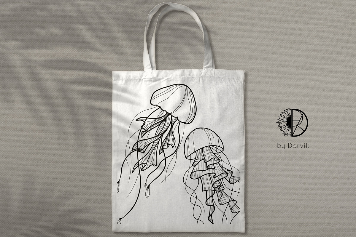 Fishes & Jellyfishes Procreate Stamp, a Brush Add-On by Dervik Art Store (Photo 6 of 7)