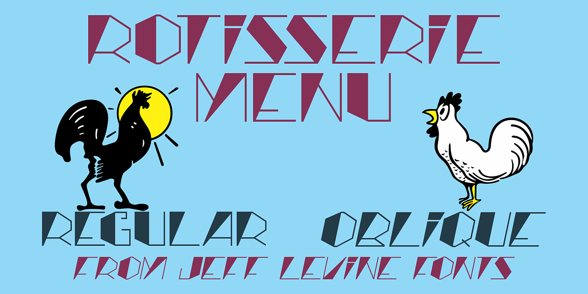 Rotisserie Menu JNL, a Font by Jeff Levine Fonts (Photo 1 of 5)