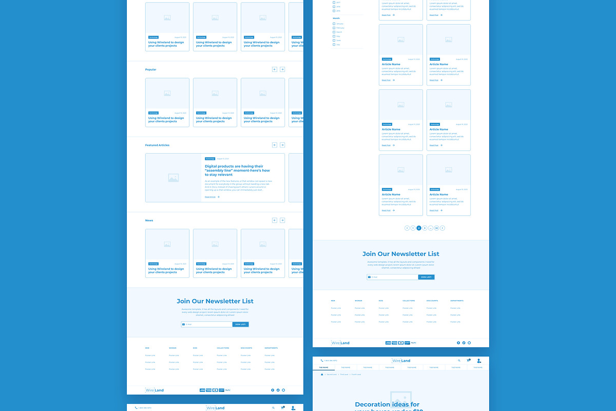 Ecommerce Wireframe Library & UI Kit, a Wireframe Template by UI Design Resource (Photo 11 of 14)