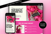 Pink Feminine Faceless Sales Page, a Wix Template by Template Twist Shop (Thumbnail 1 of 10)