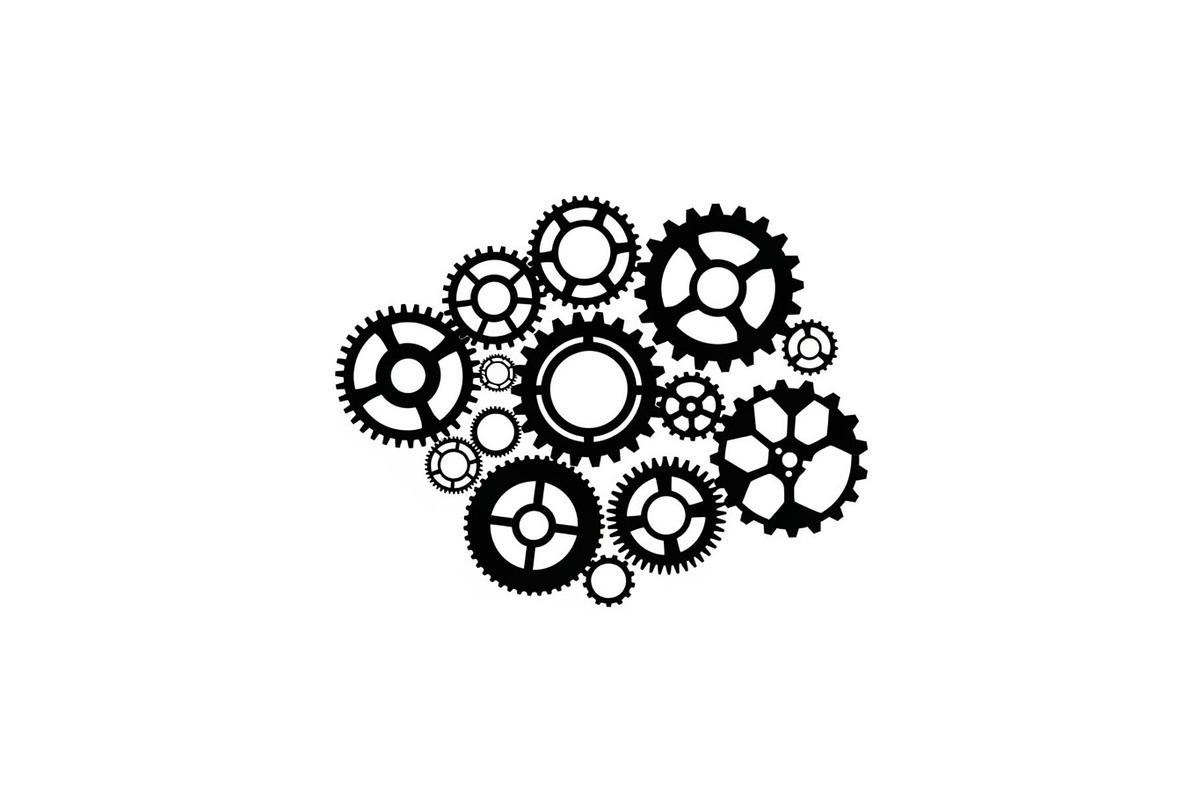 Gear & Cogwheel Silhouette Vector Bu, an Illustration by jahid234 (Photo 39 of 51)