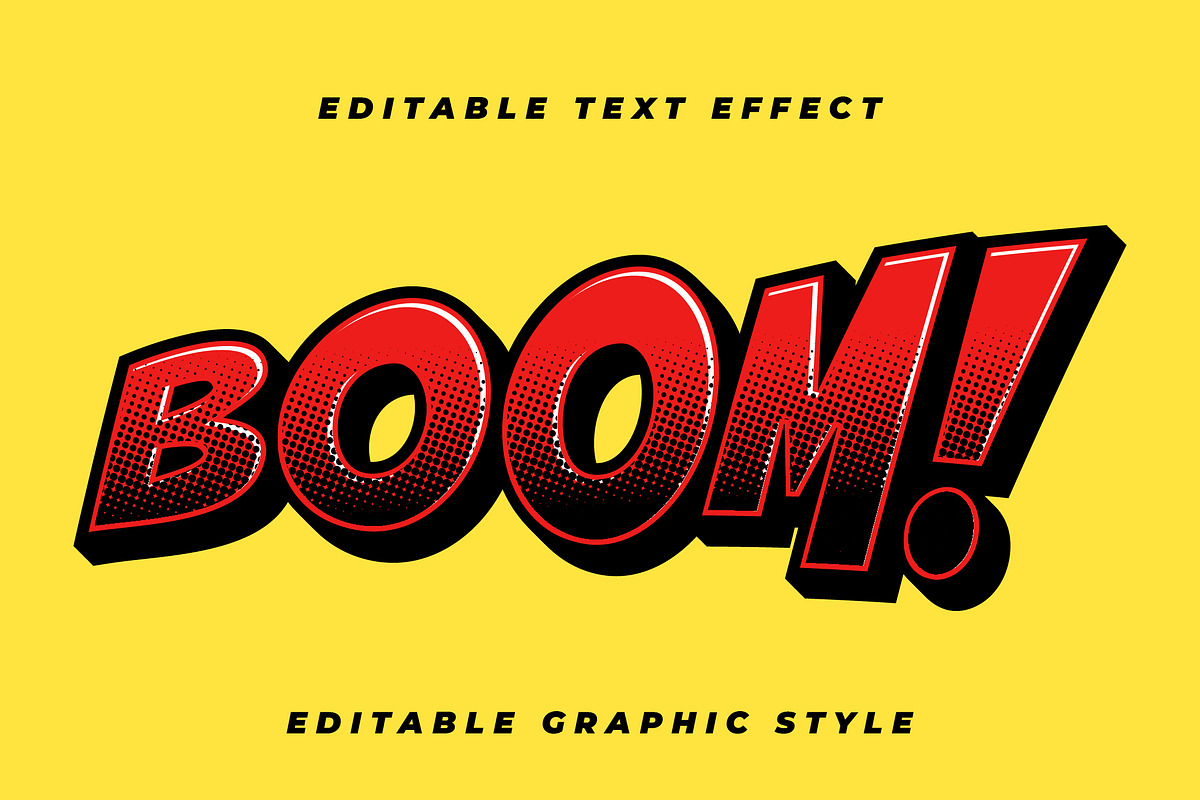 Comic Pop Art Boom Text Effect