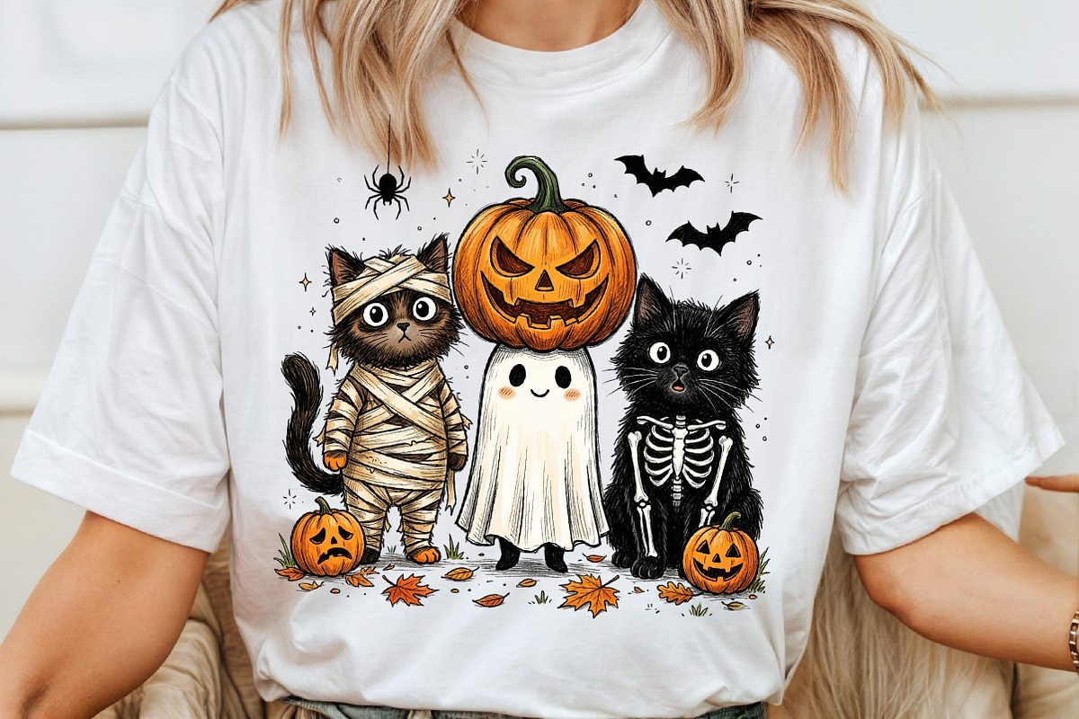 Funny Halloween Png Spooky Cat Png, a Work Illustration by Sublimation Artist (Photo 4 of 9)