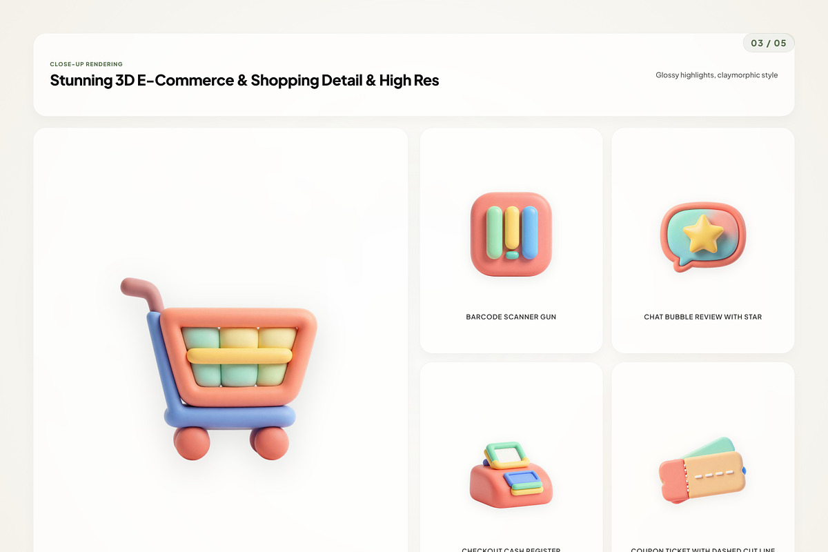 3D E-Commerce Icons, an Emoji Icon by River Visual (Photo 3 of 5)