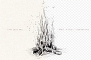Bonfire. Hand-drawn sketch, an Illustration by Canatic (Thumbnail 2 of 5)