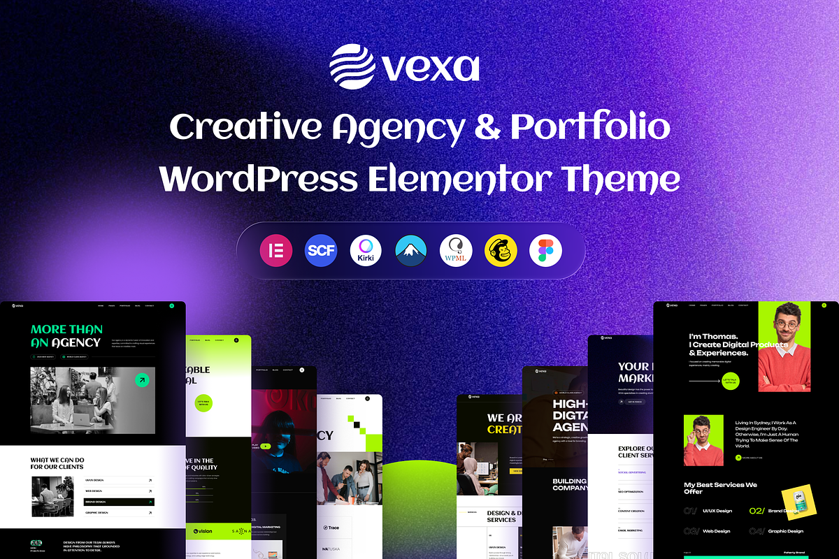 Vexa - Agency Portfolio WPTheme, a WordPress Template by AliThemes (Photo 1 of 8)