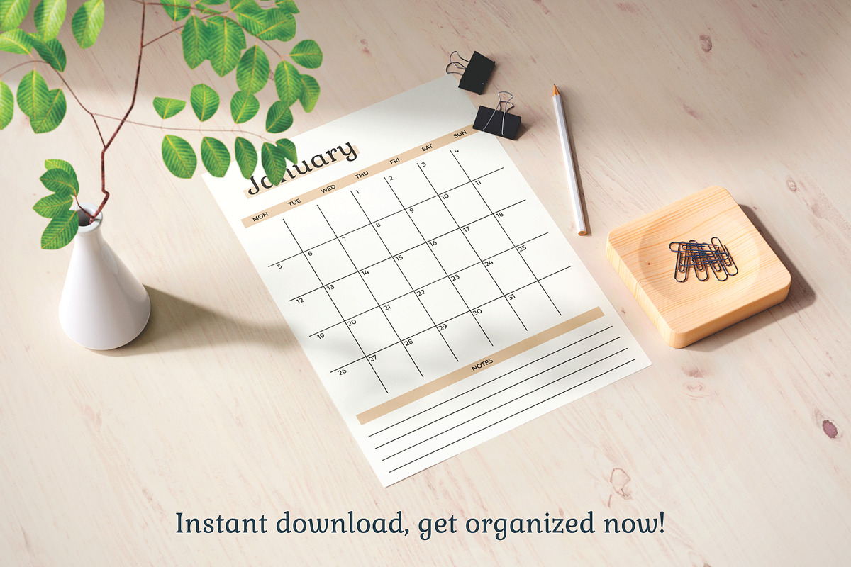 2026 Printable Calendar, a Graphic by Nina Bered Illustration (Photo 4 of 4)