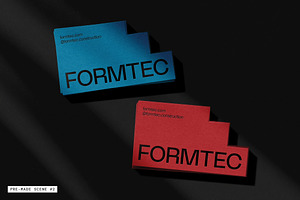 Custom Shape Business Card Mockup