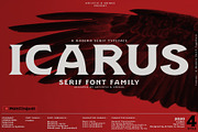 ICARUS - Serif font family, a Serif Font by Artistic & Unique (Thumbnail 1 of 15)