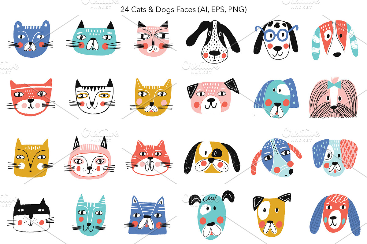 Dogs & Cats, an Animal Illustration by Oksana Stepova (Photo 2 of 20)