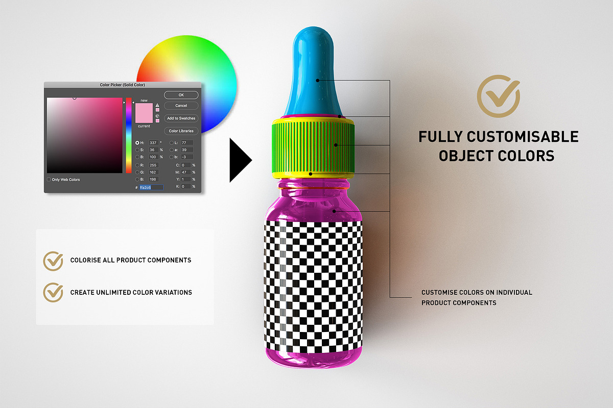 Dropper Bottle & Box Mock-Up | 10ml, a Household Mockup by TSOBG (Photo 16 of 20)