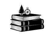 Vintage Book Stack Adventure Bundle, an Illustration by Designs_River (Thumbnail 7 of 31)