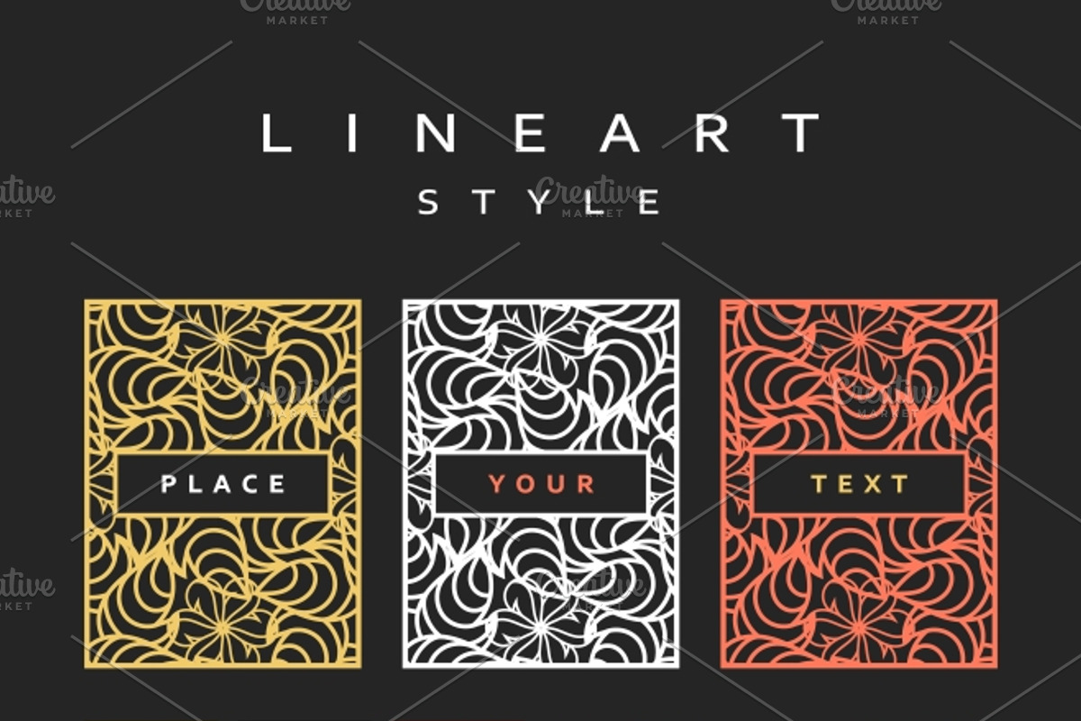 Frame for the design. Line art, a Packaging Mockup by Vectorist ...