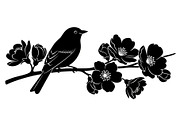 Bird Branch Silhouette Bundle, an Illustration by yasushie (Thumbnail 20 of 31)
