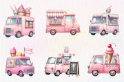 Summer Ice Cream Truck Clipart, an Illustration by CreationArt (Thumbnail 6 of 9)