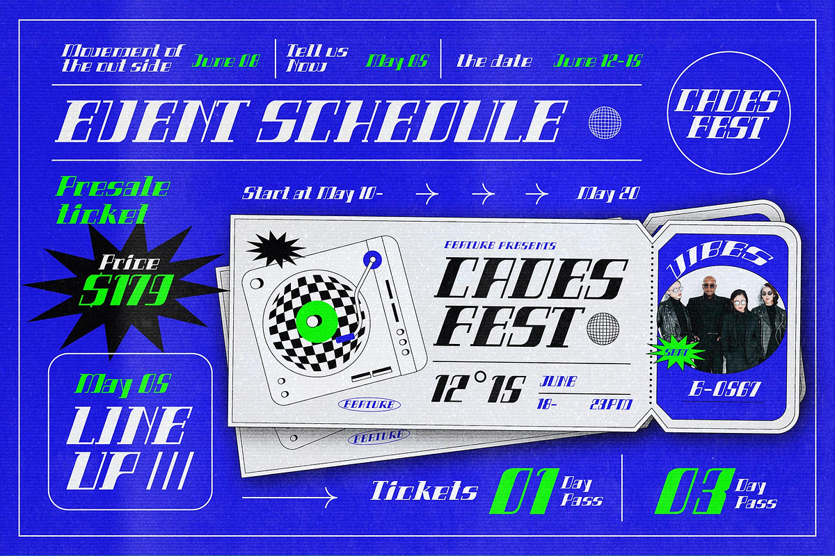 Seristic Y2K Display Typeface, a Font by graphicook (Photo 8 of 16)
