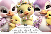 Whimsical Spring Duck Clipart, an Illustration by Designking (Thumbnail 1 of 5)