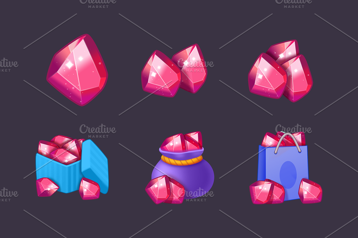 Icons_Coins_Gems_Hearts_Stars, an Icon by KartInnka (Photo 9 of 10)