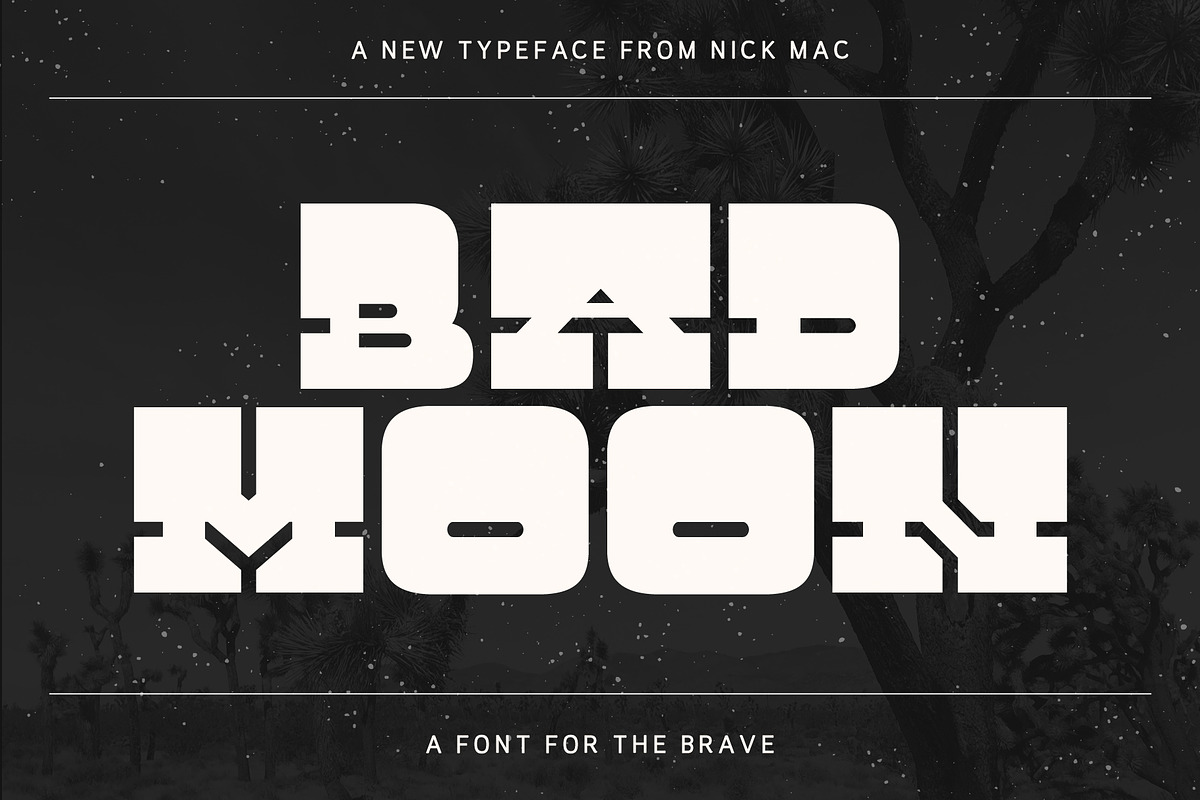 Badmoon Slab - A Space Western font, a Slab Serif Font by Nick Mac (Photo 1 of 8)