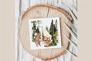 Camping watercolor set, an Animal Illustration by Estudio 812 (Thumbnail 5 of 9)