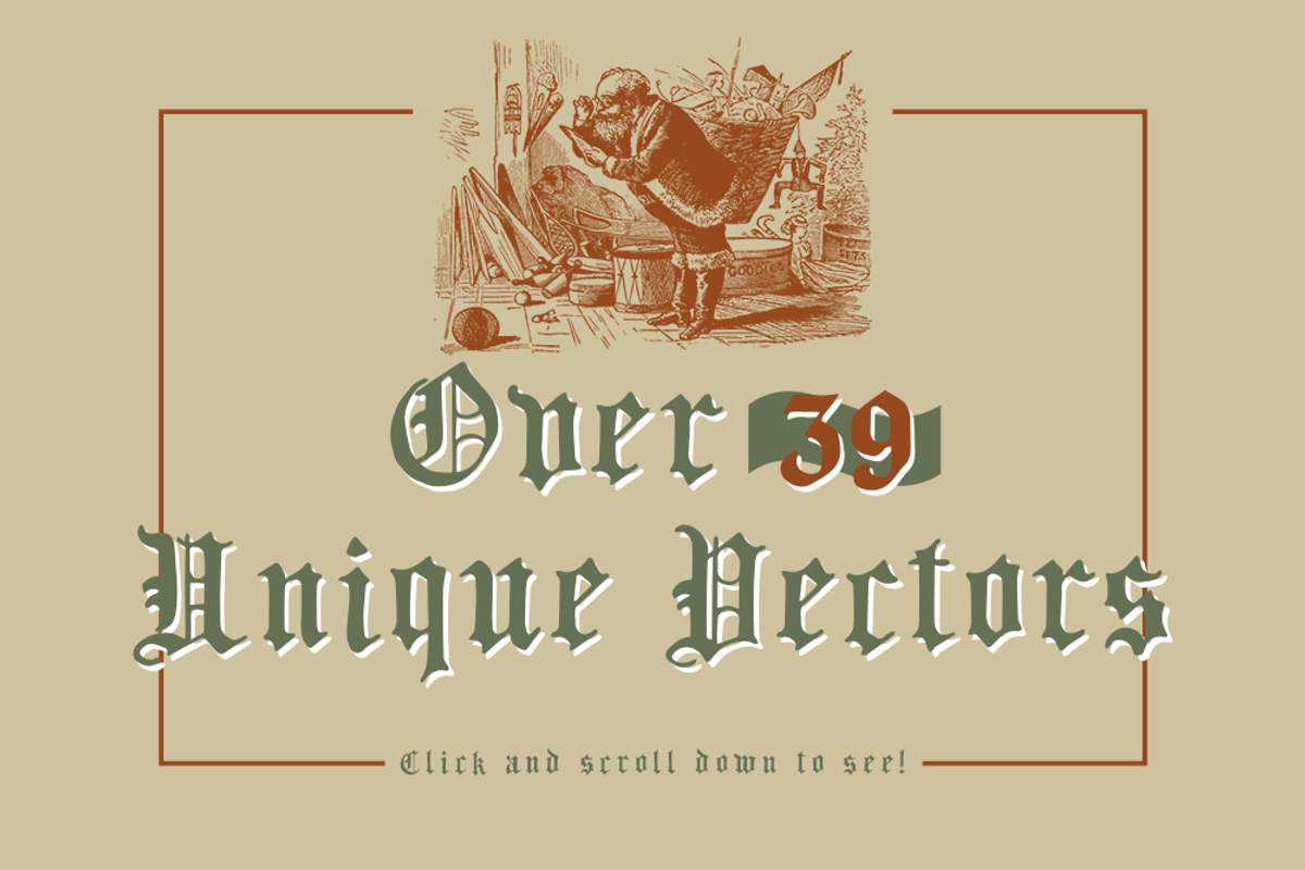 Antique Christmas Vector Pack, an Illustration by Jeffry Macpherson Visuals (Photo 5 of 5)