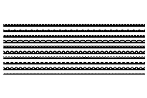 Scallop Lace Edge Frames, Borders