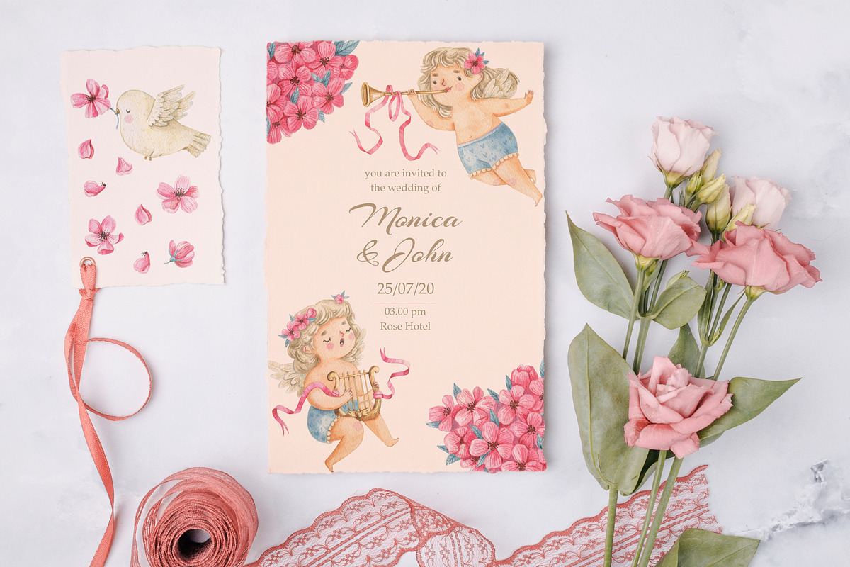 Valentine's Day Cupids and Doves, an Illustration by babenkoirusa (Photo 10 of 12)