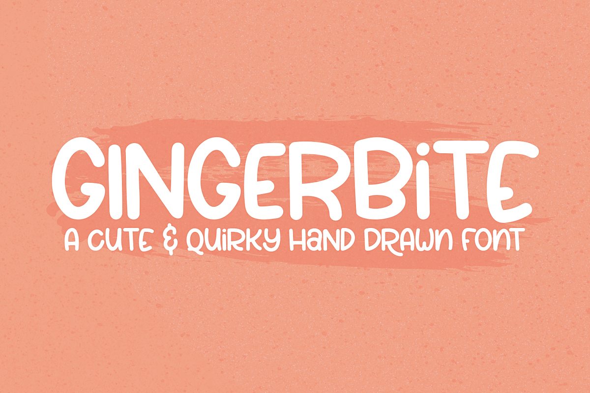 Gingerbite - a cute and quirky font!, a Font by Amber Nest Design (Photo 1 of 8)