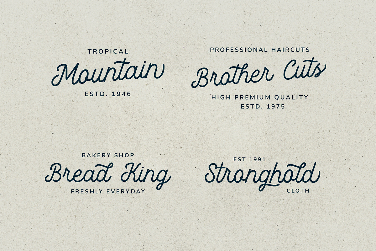 Rotterhead Monoline Vintage Font, a Script Font by Seagulls Creative (Photo 3 of 8)